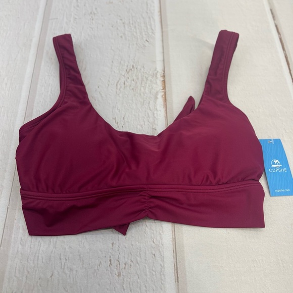 NWT Bikini Top Design with Ruched and Square Neck Tank SIZE M - Picture 8 of 17